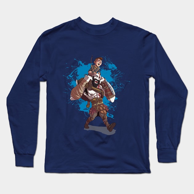 God of War - Father and Son Moment Long Sleeve T-Shirt by JuModafoca